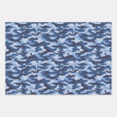 Dark Blue Camouflage Pattern Geschenkpapier Set (Vorderseite 3)