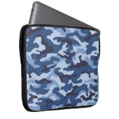 Dark Blue Camouflage Pattern Laptopschutzhülle (Vorne Rechts)