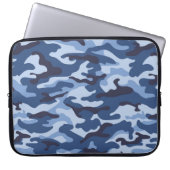 Dark Blue Camouflage Pattern Laptopschutzhülle (Vorderseite)