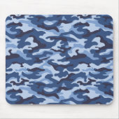 Dark Blue Camouflage Pattern Mousepad (Vorne)