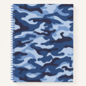 Dark Blue Camouflage Pattern Notizblock (Vorderseite)