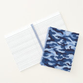 Dark Blue Camouflage Pattern Notizblock (Innenseite)