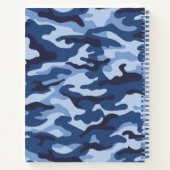 Dark Blue Camouflage Pattern Notizblock (Rückseite)