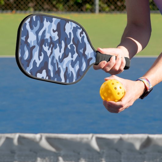Dark Blue Camouflage Pattern Pickleball Schläger (InSitu)