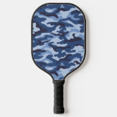 Dark Blue Camouflage Pattern Pickleball Schläger (Vorderseite)
