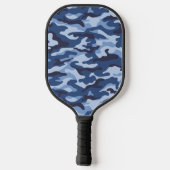Dark Blue Camouflage Pattern Pickleball Schläger (Rückseite)