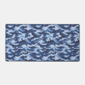 Dark Blue Camouflage Pattern Schreibtischunterlage (Vorderseite)