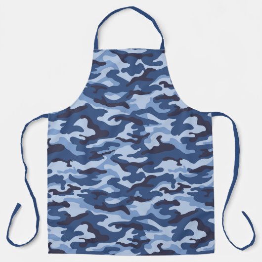 Dark Blue Camouflage Pattern Schürze (Vorderseite)