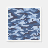 Dark Blue Camouflage Pattern Serviette (Vorderseite)