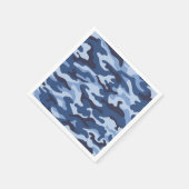 Dark Blue Camouflage Pattern Serviette (Ecke)