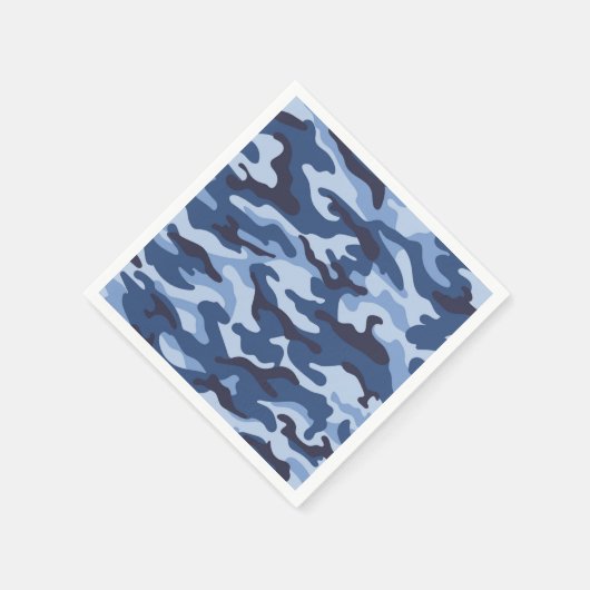 Dark Blue Camouflage Pattern Serviette (Ecke)