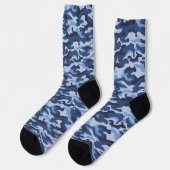 Dark Blue Camouflage Pattern Socken (Linkes Detail)