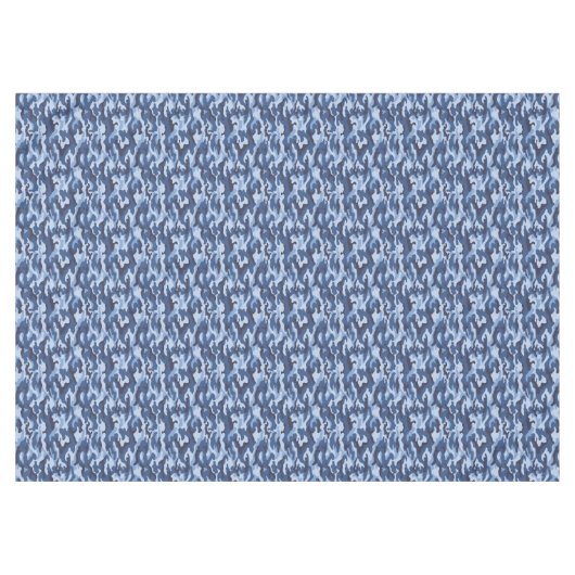 Dark Blue Camouflage Pattern Tischdecke (Vorderseite (Horizontal))