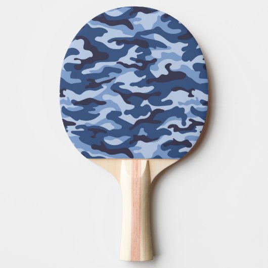 Dark Blue Camouflage Pattern Tischtennis Schläger (Vorderseite)