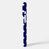 Dark Blue Cell Phone Cover With Stylish Polka Dots (Rückseite / Links)
