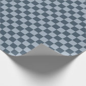 Dark Blue Checker Checkerboard Checkered 00s 90s Geschenkpapier (Ecke)