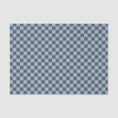 Dark Blue Checker Checkerboard Checkered 00s 90s Seidenpapier (Vorderseite)