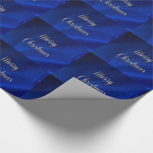 Dark Blue Christmas Geschenkpapier (Ecke)