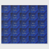 Dark Blue Christmas Geschenkpapier (Flach)