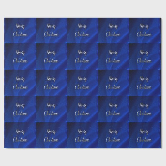 Dark Blue Christmas Geschenkpapier (Flach)