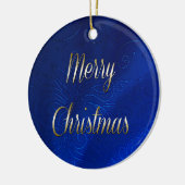 Dark Blue Christmas Keramik Ornament (Links)