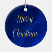 Dark Blue Christmas Keramik Ornament (Hinten)