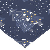 DARK BLUE CHRISTMAS WINTERWALDMONOGRAMM KURZER TISCHLÄUFER (Ecke)