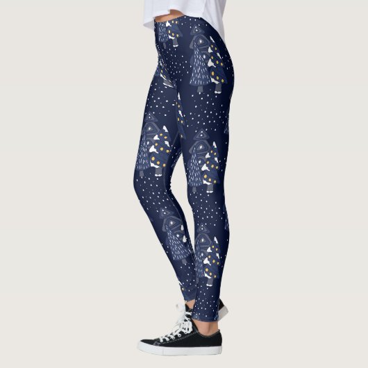 DARK BLUE CHRISTMAS WINTERWALDMONOGRAMM LEGGINGS (Links)