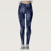 DARK BLUE CHRISTMAS WINTERWALDMONOGRAMM LEGGINGS (Vorderseite)
