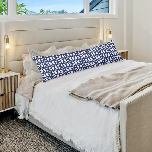 Dark Blue Circles Pattern Body Pillow Seitenschläferkissen