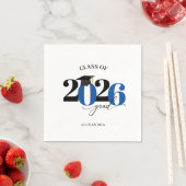 Dark Blue Class of 2025 Graduate Modern Tyopgraphy Serviette (Beispiel)