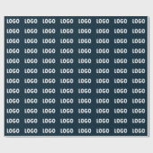 Dark Blue Corporate and Business Logo Branded Geschenkpapier (Flach)