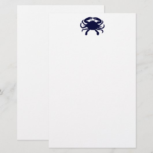 Dark Blue Crab Briefpapier (Vorne/Hinten)