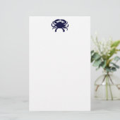 Dark Blue Crab Briefpapier (Stehend Vorderseite)