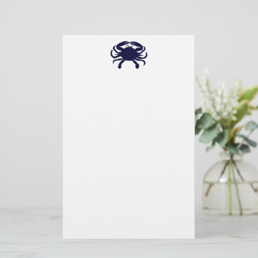 Dark Blue Crab Briefpapier (Stehend Vorderseite)