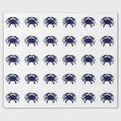 Dark Blue Crab Geschenkpapier (Flach)