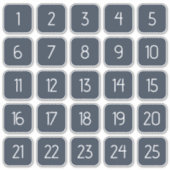 Dark Blue Customizable Square Number Stickers  Aufkleber (Vorderseite)