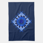 Dark Blue Daisy Blume Küchentuch (Vertikal)