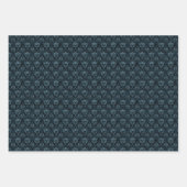 Dark Blue Damask Geschenkpapier Set (Vorderseite 2)