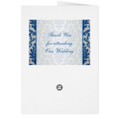 Dark blue Damask Menu (Hinten)