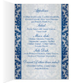 Dark blue Damask Menu (Innen (Rechts))