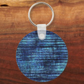 Dark Blue Denim Muster Schlüsselanhänger (Vorderseite)