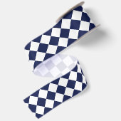 Dark Blue Diamond Muster Satinband (Rückseite)