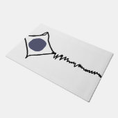 Dark Blue Dot Broken Kite Fußmatte (Schrägansicht)