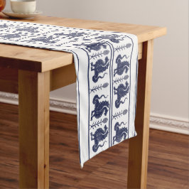Dark Blue Dragons Table Runner Großer Tischläufer