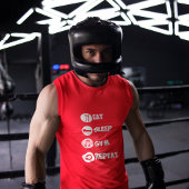 Dark Blue Eat Sleep Gym Wiederholungssymbol T-Shirt