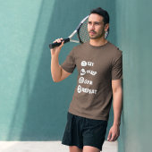 Dark Blue Eat Sleep Gym Wiederholungssymbol T-Shirt