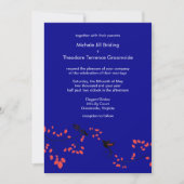 Dark Blue Elegant Spring Weddings Custom Einladung (Vorderseite)