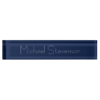 Dark Blue Elegante Moderne Business Namplate