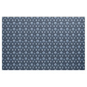 Dark Blue Floral Damask Stoff (Yard (91,4 cm))